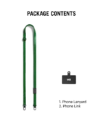 Green Leatherite Crossbody Phone Lanyard - Strap - Image 6