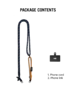 Navy-Orange Crossbody Phone Lanyard - Cord - Image 7