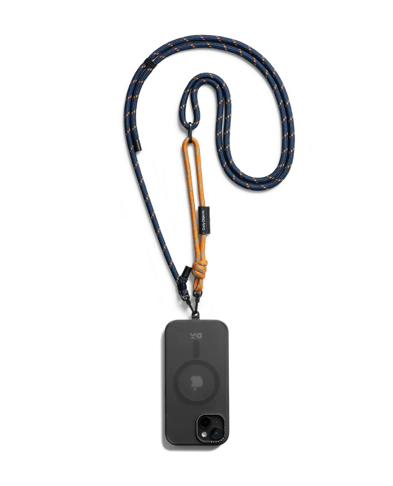 Navy-Orange Crossbody Phone Lanyard - Cord - Image 1