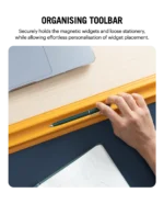 Mustard-Blue Snap On Organiser Desk Mat with Cable Holder + Phone Mount - Image 9