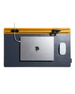 Mustard-Blue Snap On Organiser Desk Mat with Cable Holder + Phone Mount - Image 11