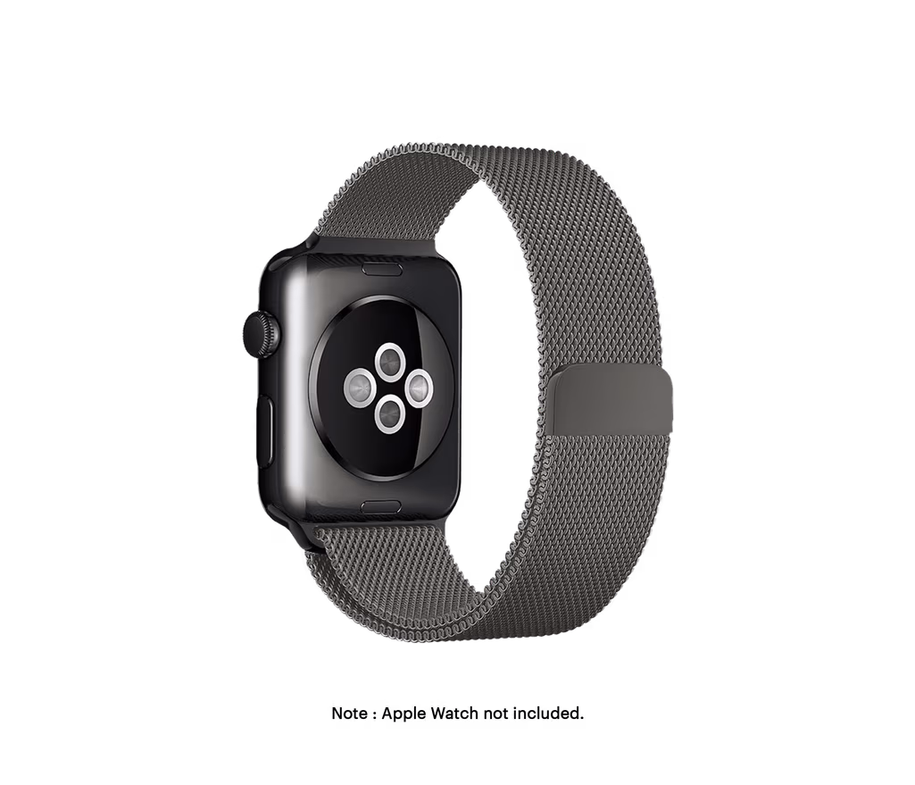 Graphite Magnetic Milanese Loop Apple WatchBand (42/44/45/49mm) - Image 1