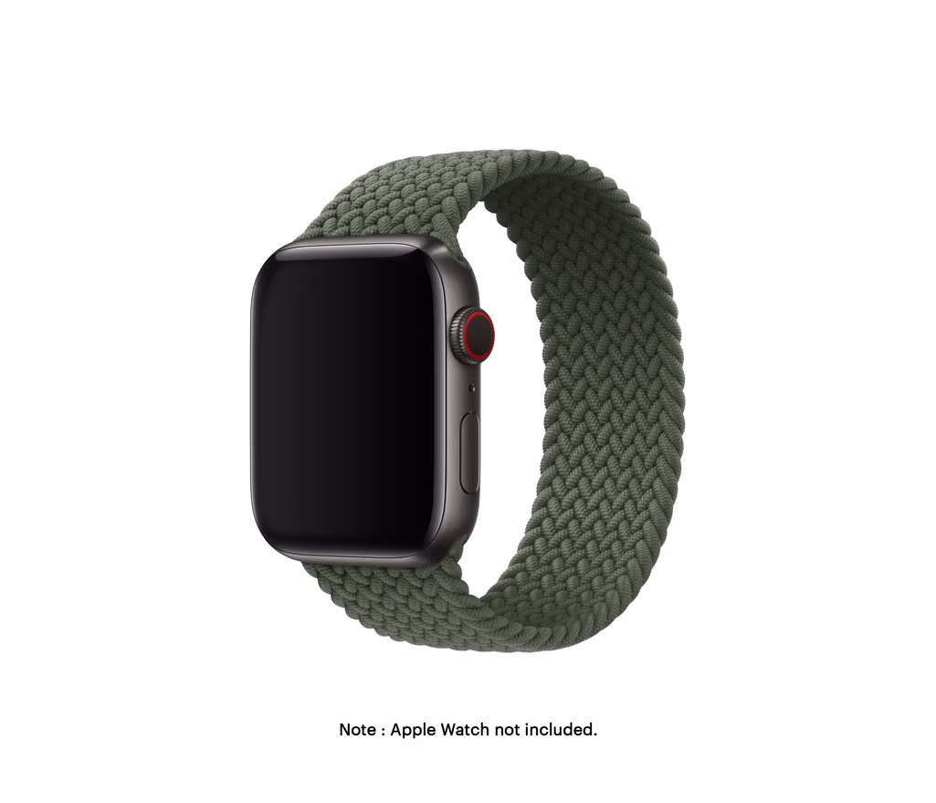 Olive Braided Solo Loop Apple WatchBand (38/40/41mm) - Image 1