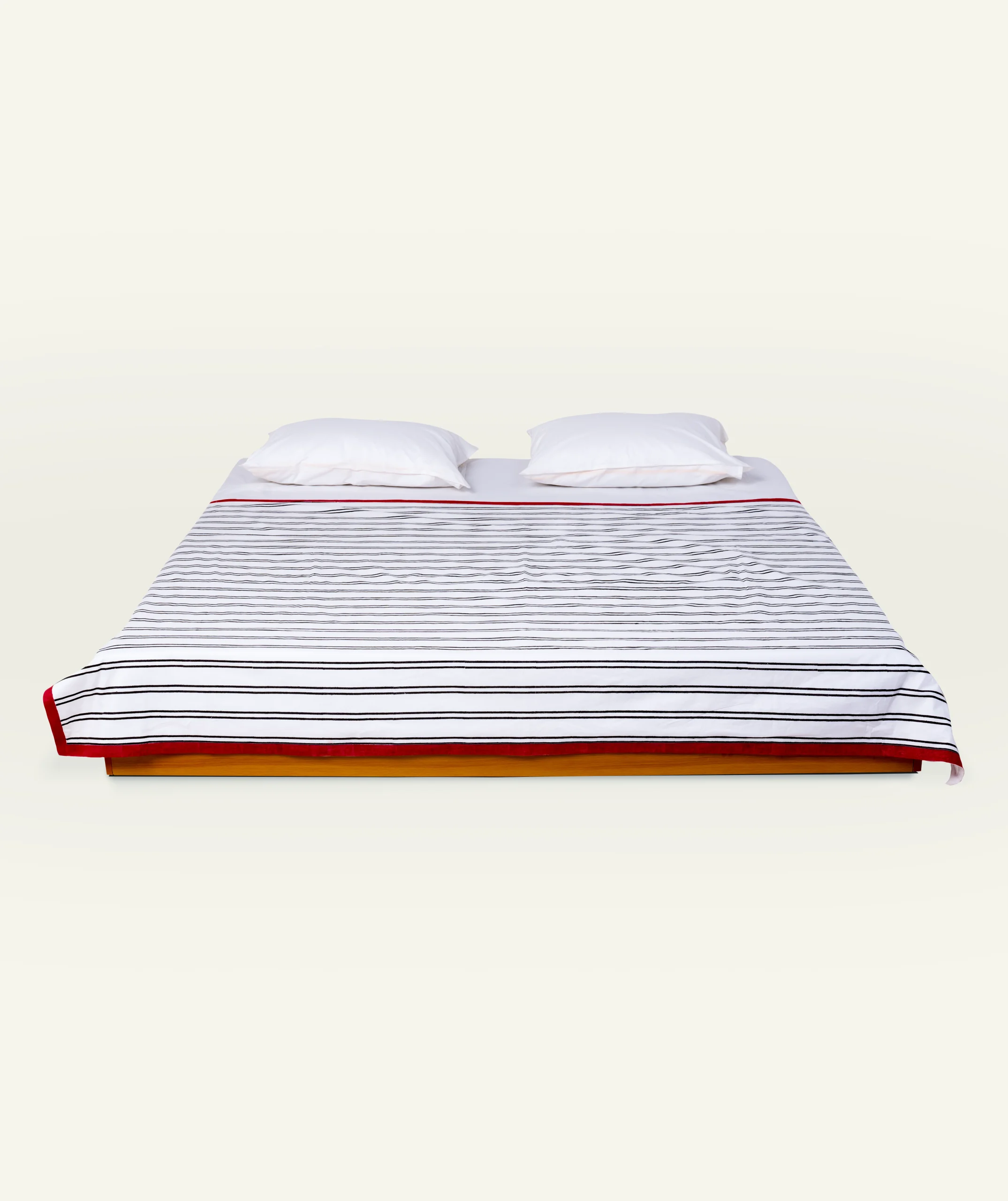 Cloudy Black with Candy Red Muted Layers Dohar - Image 1