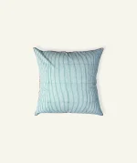 Pearl Green with Candy Red Pure Stripes, 24x24 Inch Cushion Cover
