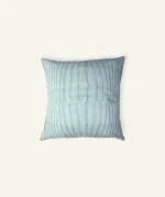 Pearl Green with Candy Red Pure Stripes, 24x24 Inch Cushion Cover - Image 3