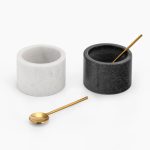 Marble Salt & pepper bowls set - Round trinkets - Image 4