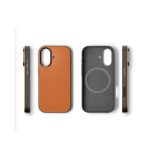 Tan-Grey Leatherite MagSafe Phone Case Cover for iPhone 17 - Image 6