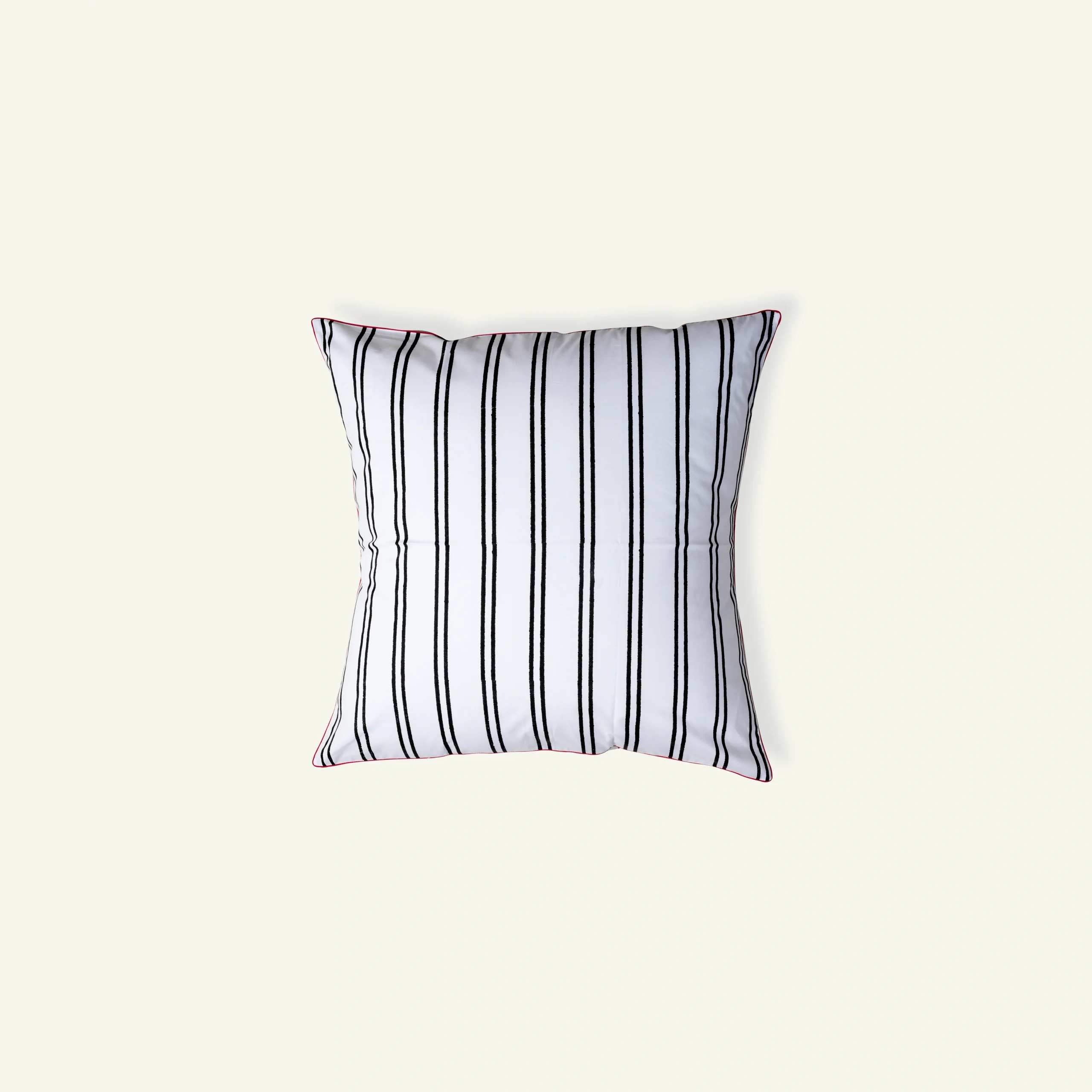 Cloudy Black with Candy Red Muted Layers, 24x24 Inch Cushion Cover - Image 1