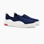 Enhanced Canvas Slip On – Wavey Blue – 4 - Image 3