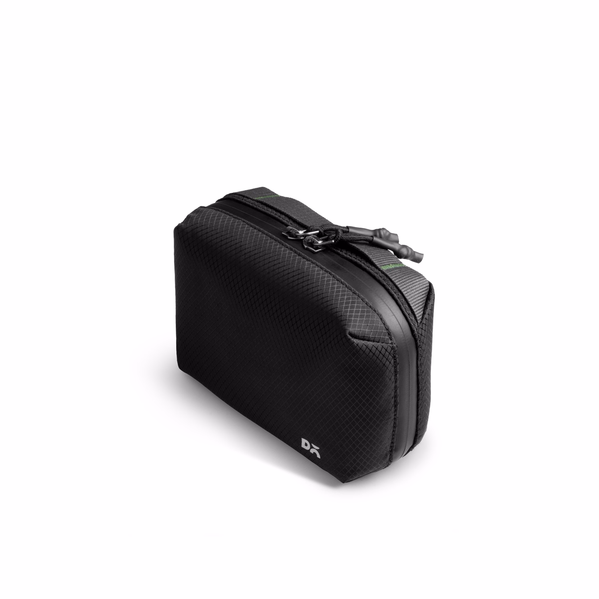 Black Ripstop Vault Tech Organiser - Small in Black – Angled View | KlippiK UK