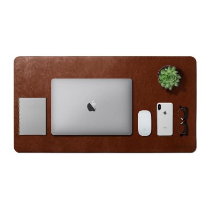 turf vegan leather desk mat tan