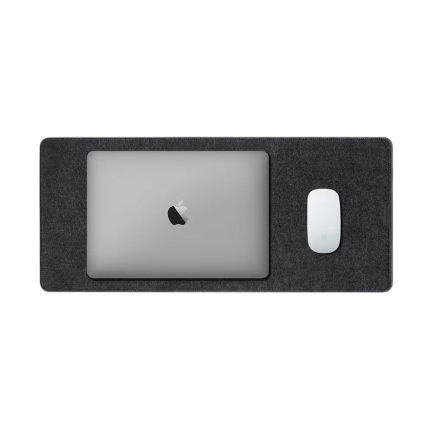 Turf Felt Mini Desk Mat Black by DailyObjects – compact 63×28cm black felt desk pad