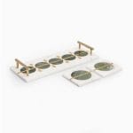 Tray & coasters- Green