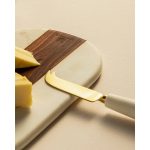 Marble Wood Cheese Board with Knife – Oval by Marbleous — view 4