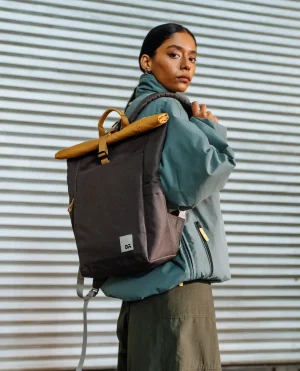 Amber-Charcoal Miles Roll Top Backpack