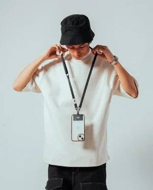Black Crossbody Phone Lanyard - Strap