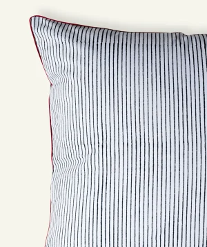 Black Red Pure stripes Body Cushion Cover