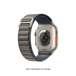 Blue Ridge Loop Apple Watch band fitted to an Apple Watch, shown on white — watch not included
