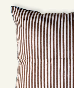 Brown Indigo Silent stripes Body Cushion Cover