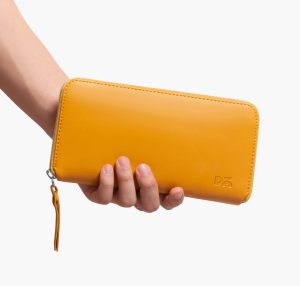Chrome Yellow Vegan Leather Women's Classic Wallet | Online Shopping | Kuwait UAE Saudi