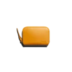 Chrome Yellow Vegan Leather Zipper Slim Card & Coin Wallet | Online Shopping | KlippiK Kuwait UAE Saudi