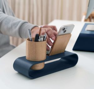 Cirque Phone and Pen Stand - Blue Shop Online - Platform Collection | Klippik Kuwait UAE Saudi