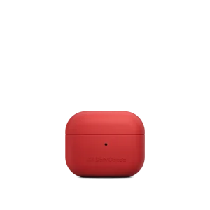 Crimson Leatherite AirPods Pro 2 Case Cover shown closed from the front on a white background