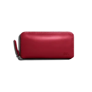 Crimson Red Vegan Leather Women's Classic Wallet | Online Shopping | Kuwait UAE Saudi