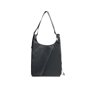Dark Grey Ray Tote Bag — soft shoulder tote with a single strap, shown on white