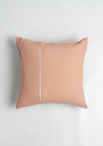 Yellow Dwelling Embrose Embroidered 100% Cotton floral Design Cushion Cover for Sofa – Rust