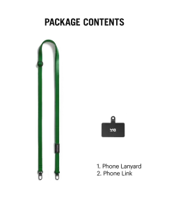 Green Leatherite Crossbody Phone Lanyard - Strap