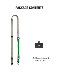 Grey-Green Crossbody Phone Lanyard - Strap