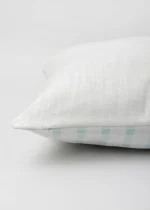 Yellow Dwelling Ice Blue Gingham Cushion Cover (20" x 20") — view 3