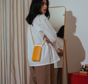 Klippik Online Shopping Kuwait UAE Saudi-Chrome-Yellow-Shuttle-Phone-Crossbody-Bag-8