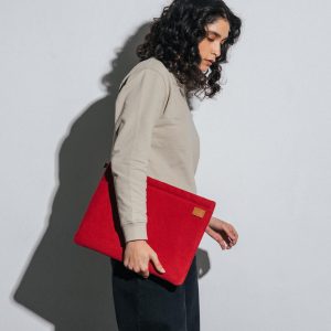 Amazing Red Canvas sleeves for your laptop, iPads, MacBooks, Tablets | Buy Online |KlippiK Kuwait UAE Saudi