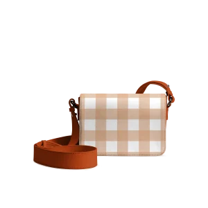 Rusty Pumpkin Gingham Sol Box Shoulder Bag | Shop Online | KlippiK Kuwait UAE Saudi