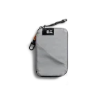 Light Grey Pulse Card Wallet — zipped card wallet with a pull tab, shown on white