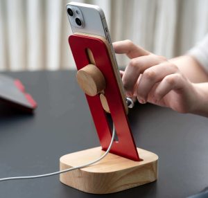 Mount Adjustable Phone Stand - Red | Klippik Platform Collection | Kuwait UAE Saudi