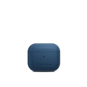 Navy Blue Leatherite AirPods 3 Case Cover shown closed from the front on a white background