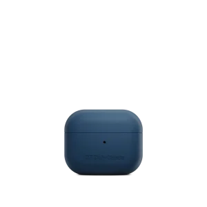 Navy Blue Leatherite AirPods Pro 2 Case Cover shown closed from the front on a white background
