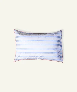 Pale blue Red Muted layers Body Pillow Cover