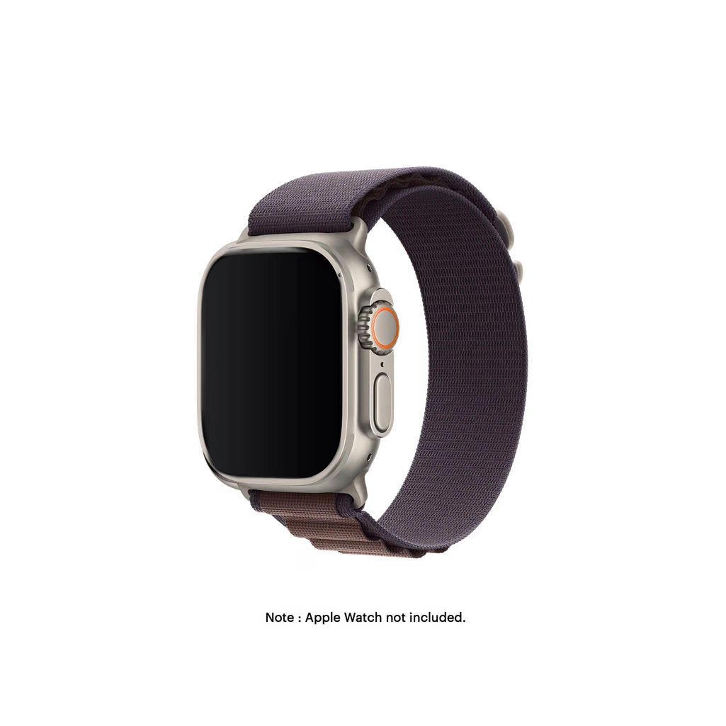 Plum-Ridge-Loop-Apple-WatchBand-1 Plum Ridge Loop Apple Watch band fitted to an Apple Watch, shown on white — fits 38/40/41 mm cases, watch not included