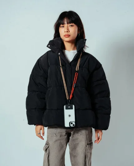 Red-Beige Crossbody Phone Lanyard - Cord — view 2