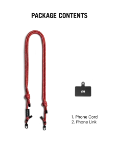 Red Crossbody Phone Lanyard - Cord