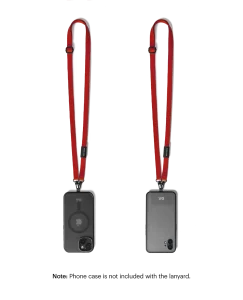 Red Leatherite Crossbody Phone Lanyard - Strap
