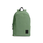 Mint Green Pedal Daypack by DailyObjects — front view, pure cotton canvas with leather trim