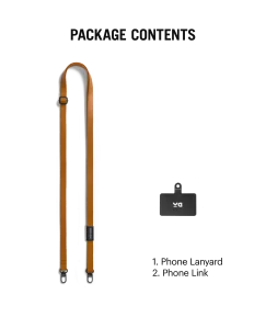 Tan Leatherite Crossbody Phone Lanyard - Strap