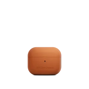 Tan Leatherite AirPods Pro 2 Case Cover shown closed from the front on a white background