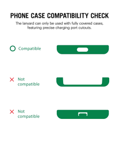 Grey-Green Crossbody Phone Lanyard - Strap — view 11